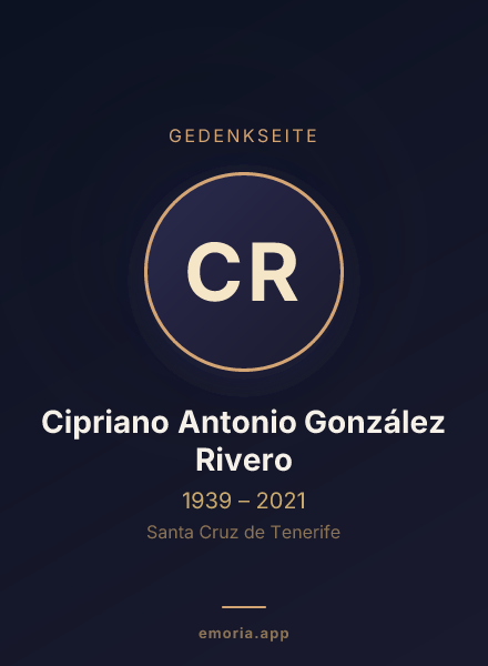 Gedenkportrait von Cipriano Antonio González Rivero