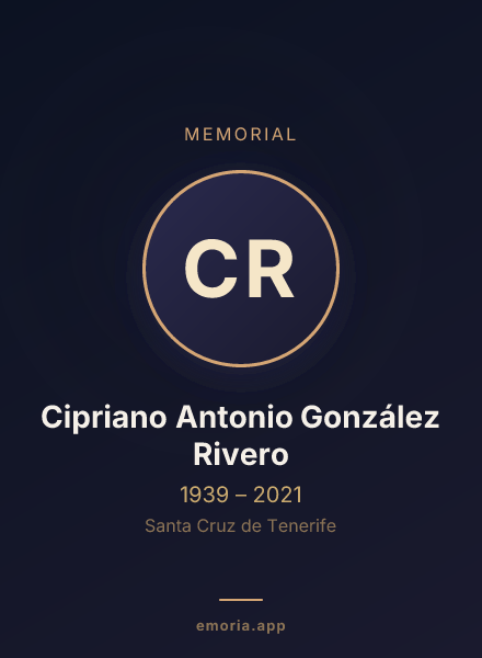 Memorial portrait of Cipriano Antonio González Rivero