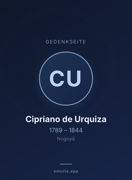 Gedenkportrait von Cipriano de Urquiza