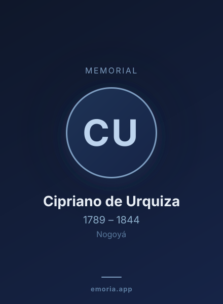 Memorial portrait of Cipriano de Urquiza