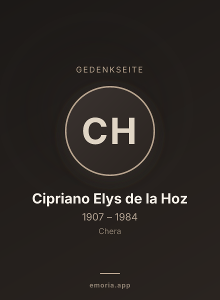 Gedenkportrait von Cipriano Elys de la Hoz