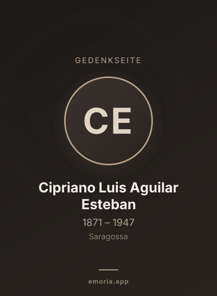 Gedenkportrait von Cipriano Luis Aguilar Esteban