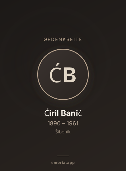 Gedenkportrait von Ćiril Banić