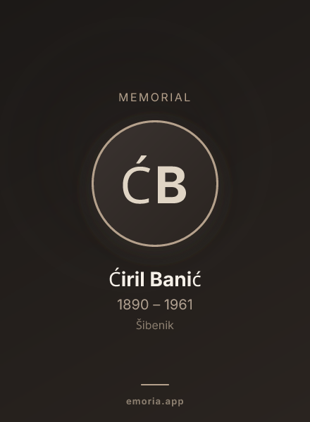 Memorial portrait of Ćiril Banić