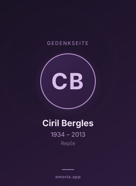 Gedenkportrait von Ciril Bergles