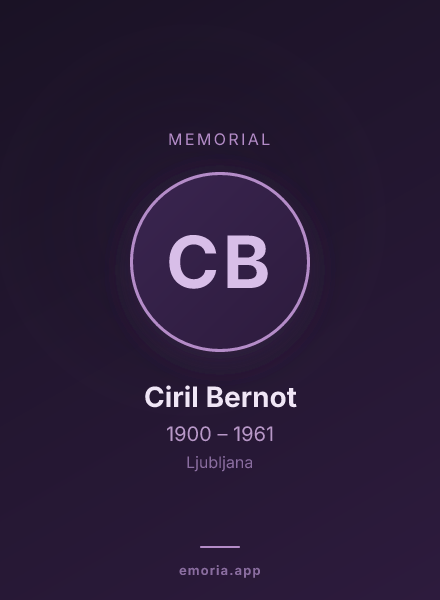 Memorial portrait of Ciril Bernot