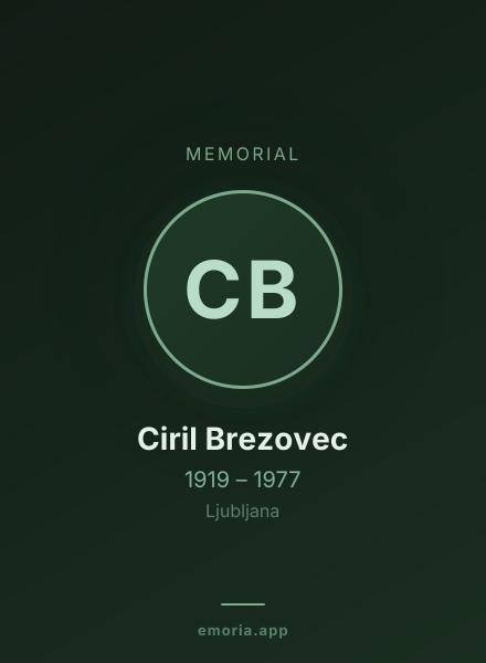 Memorial portrait of Ciril Brezovec