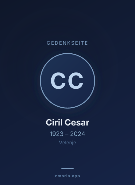 Gedenkportrait von Ciril Cesar