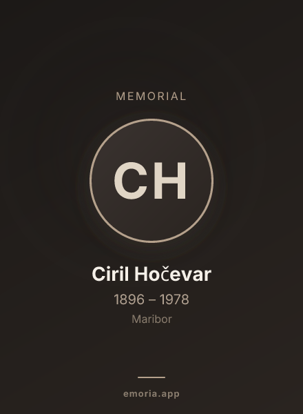 Memorial portrait of Ciril Hočevar