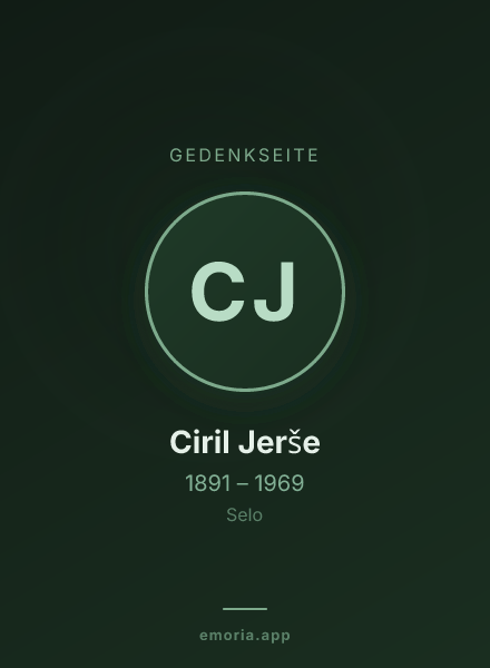 Gedenkportrait von Ciril Jerše
