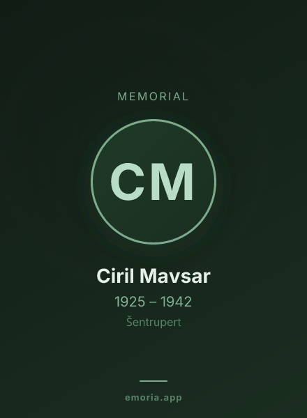Memorial portrait of Ciril Mavsar