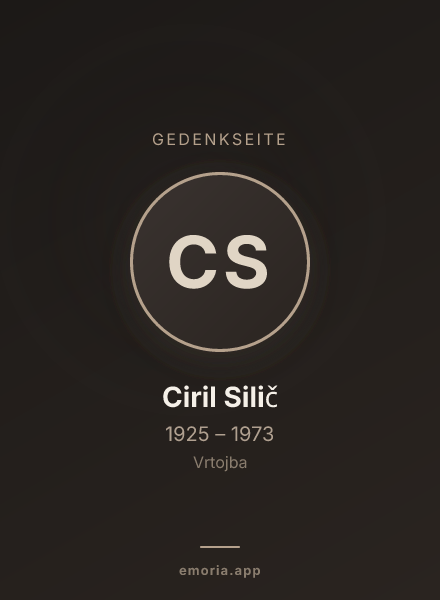 Gedenkportrait von Ciril Silič