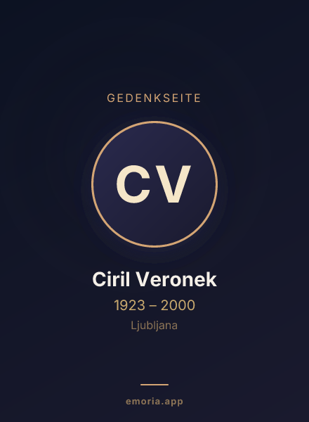 Gedenkportrait von Ciril Veronek