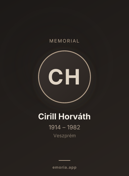 Memorial portrait of Cirill Horváth