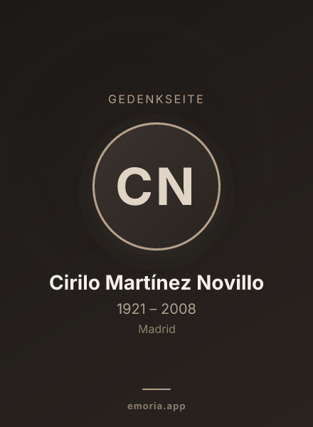 Gedenkportrait von Cirilo Martínez Novillo