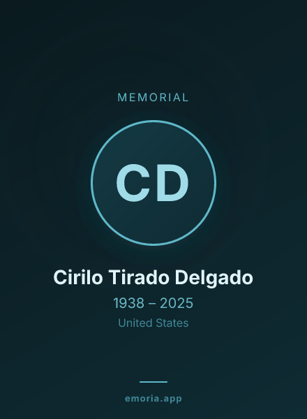 Memorial portrait of Cirilo Tirado Delgado