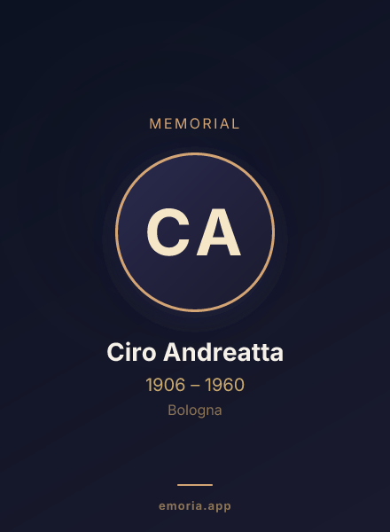 Memorial portrait of Ciro Andreatta