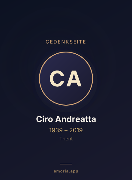 Gedenkportrait von Ciro Andreatta