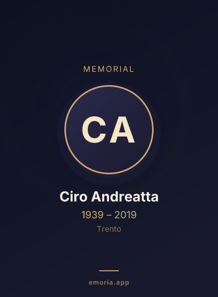 Memorial portrait of Ciro Andreatta