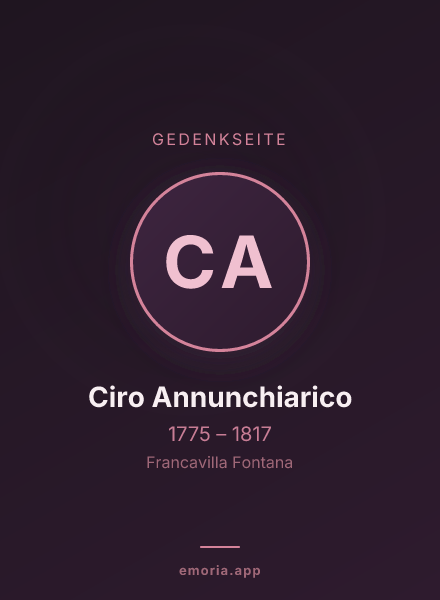 Gedenkportrait von Ciro Annunchiarico