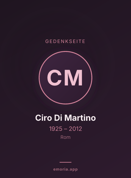 Gedenkportrait von Ciro Di Martino