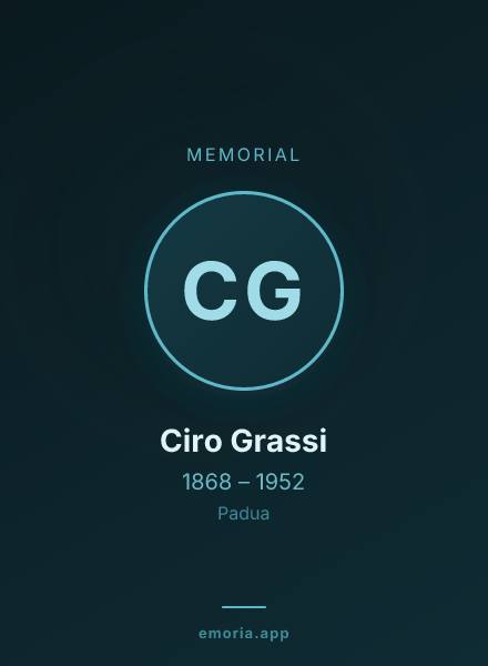 Memorial portrait of Ciro Grassi
