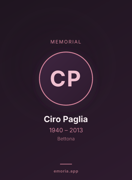 Memorial portrait of Ciro Paglia