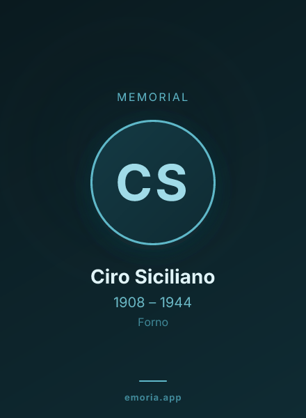 Memorial portrait of Ciro Siciliano