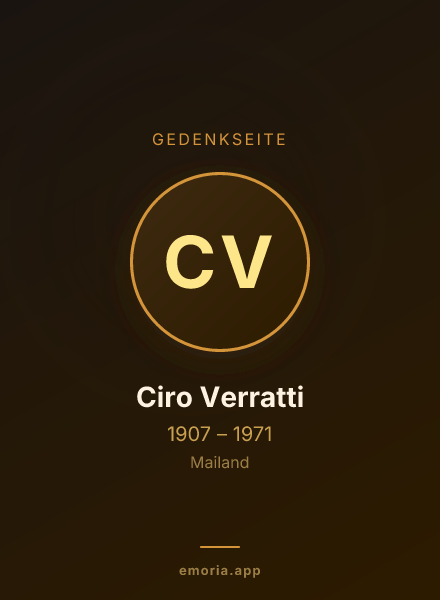 Gedenkportrait von Ciro Verratti