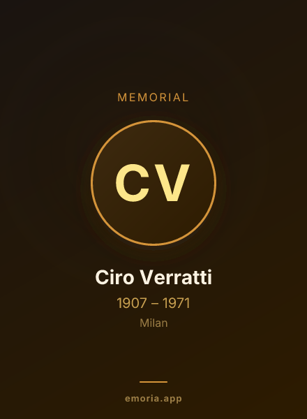 Memorial portrait of Ciro Verratti