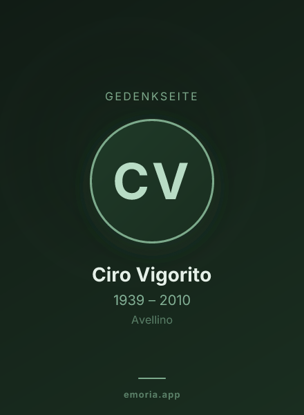 Gedenkportrait von Ciro Vigorito