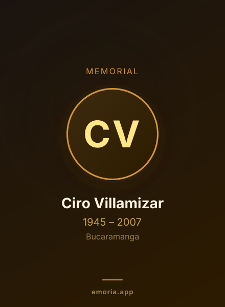Memorial portrait of Ciro Villamizar
