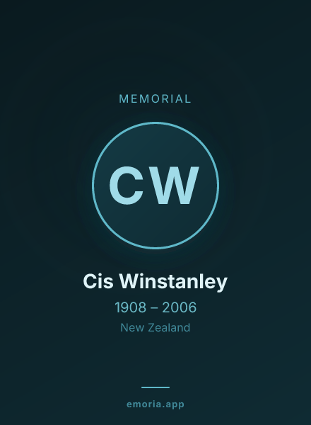 Memorial portrait of Cis Winstanley