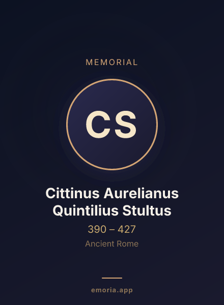 Memorial portrait of Cittinus Aurelianus Quintilius Stultus