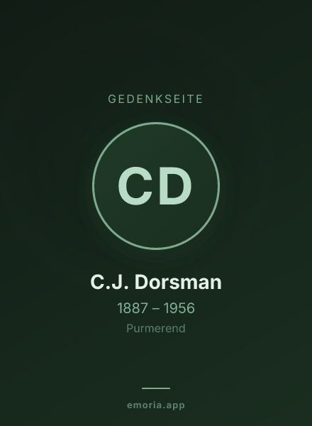 Gedenkportrait von C.J. Dorsman