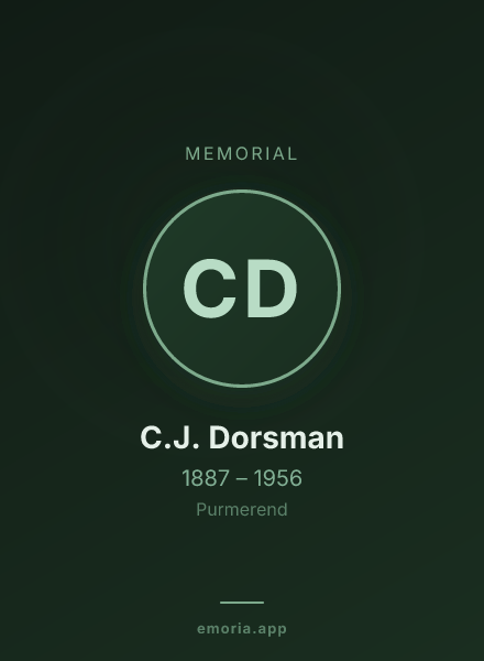 Memorial portrait of C.J. Dorsman