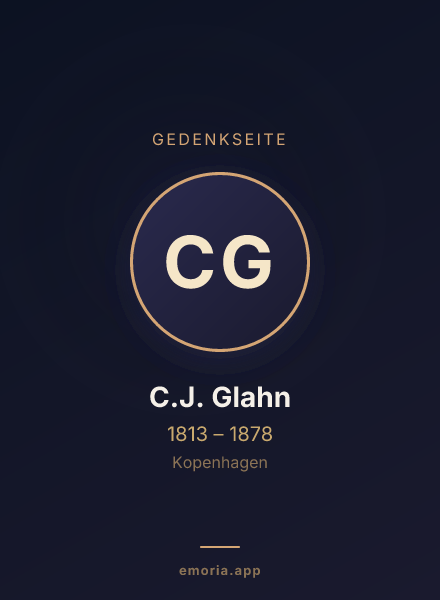 Gedenkportrait von C.J. Glahn
