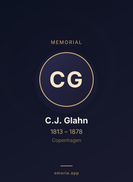 Memorial portrait of C.J. Glahn