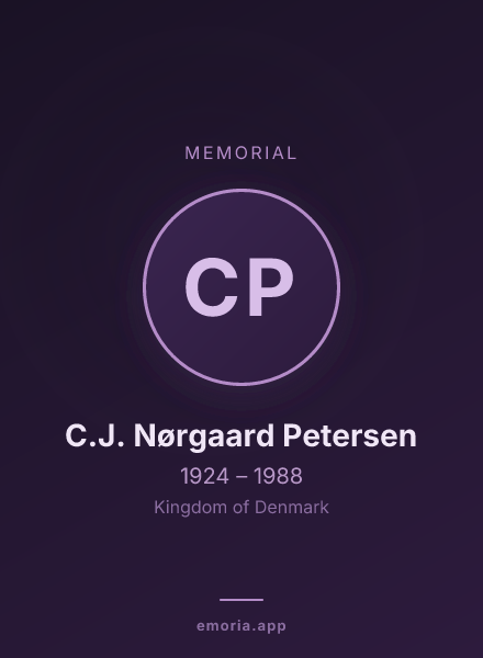 Memorial portrait of C.J. Nørgaard Petersen