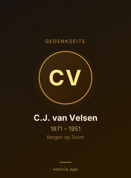 Gedenkportrait von C.J. van Velsen