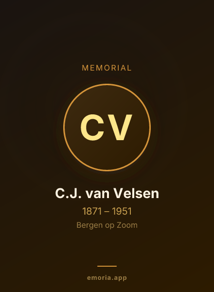 Memorial portrait of C.J. van Velsen