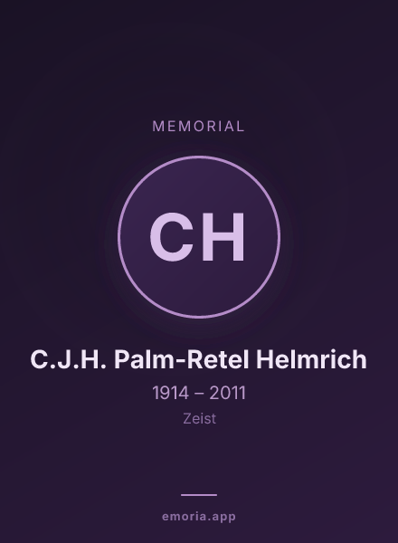 Memorial portrait of C.J.H. Palm-Retel Helmrich