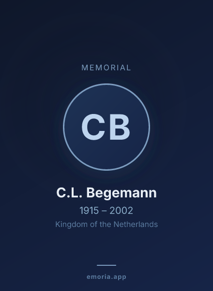 Memorial portrait of C.L. Begemann