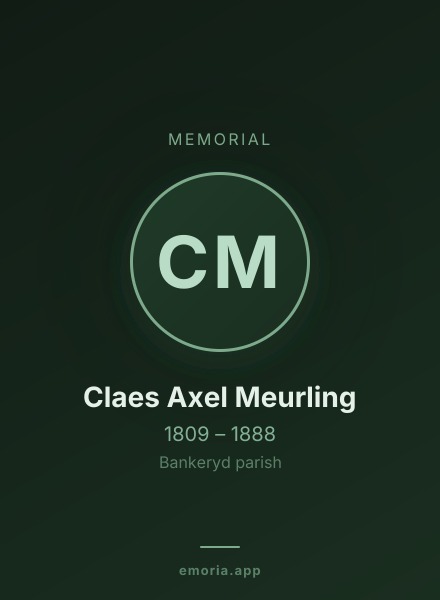 Memorial portrait of Claes Axel Meurling