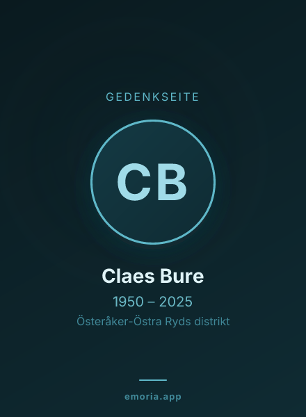 Gedenkportrait von Claes Bure
