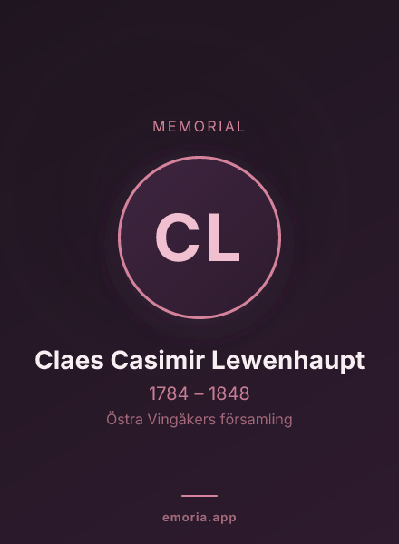 Memorial portrait of Claes Casimir Lewenhaupt