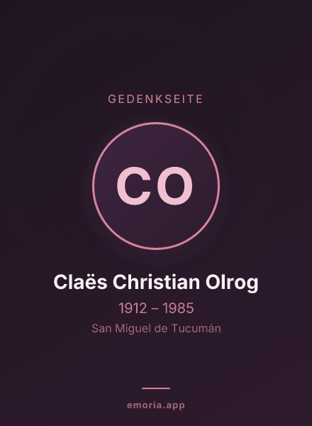 Gedenkportrait von Claës Christian Olrog