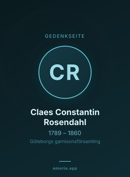 Gedenkportrait von Claes Constantin Rosendahl