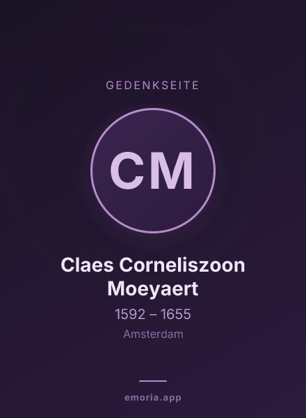 Gedenkportrait von Claes Corneliszoon Moeyaert