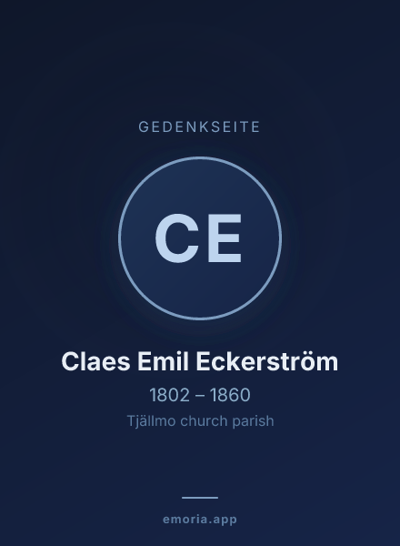 Gedenkportrait von Claes Emil Eckerström